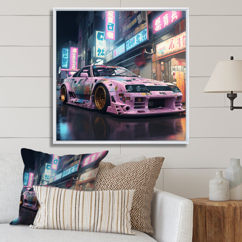 Bosozoku pastel Kiragami, Cadre flottant blanc, H 36 po x l 36 po x P 1,5 po