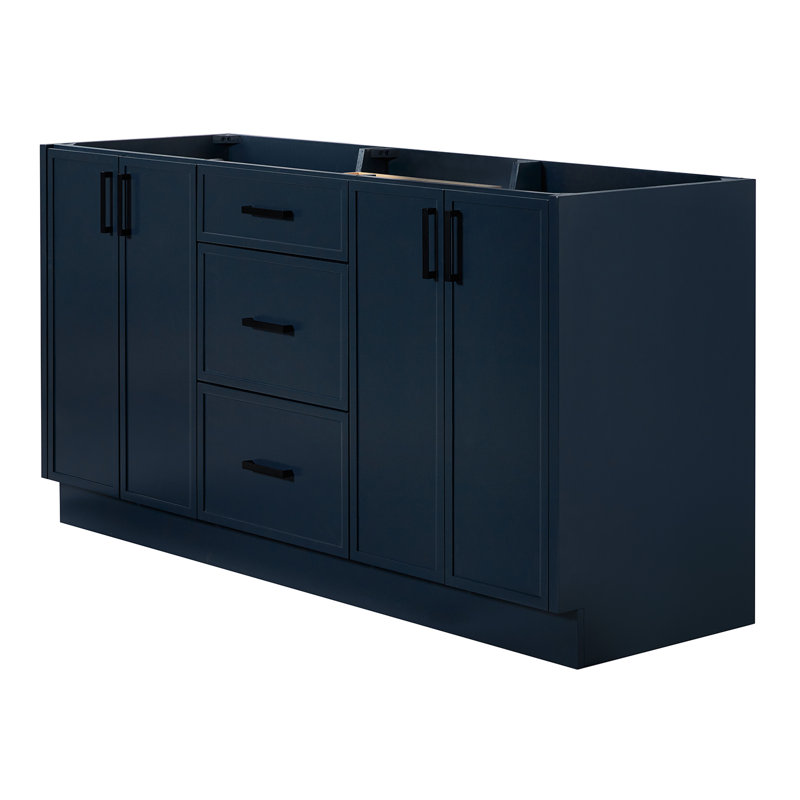 Armoire à double cuve en chêne Ariel Kelley, Marine