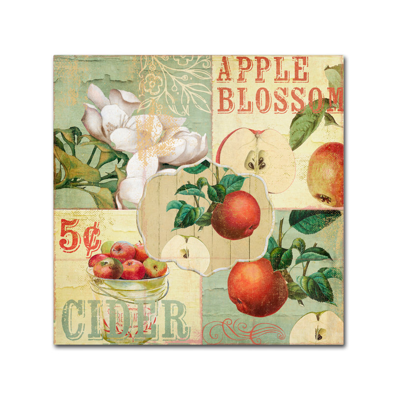 "Jadaya" Apple Blossoms I "par Color Bakery, impression sur toile tendue, H 24 po x l 24 po x P 2 po