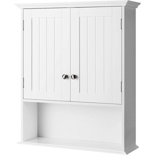  OONNEE White Bathroom Cabinet Wall Mounted Wooden Medicine  Cabinets Above Toilet, Over Toilet Storage Cabinet, 23x29 Inch Hanging  Bathroom Wall Cabinet with 2 Doors & Adjustable Shelf, Soft Hinge : Home