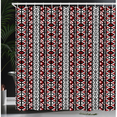 Ambesonne Retro Shower Curtain Boho Pattern Western Print -  sc_351708_extralong