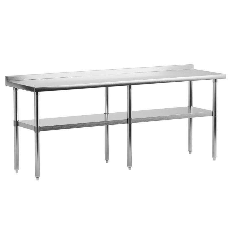 Babevy Stainless Steel 72'' L x 24'' W x 34'' H Work Table
