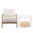 Mid Century Solid Wood Accent Chair Chenille Armchair-1512410009