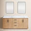 Ensemble de meuble-lavabo double 72 po avec dessus en pierre composite et miroir Cloverfield-93496105-93496106