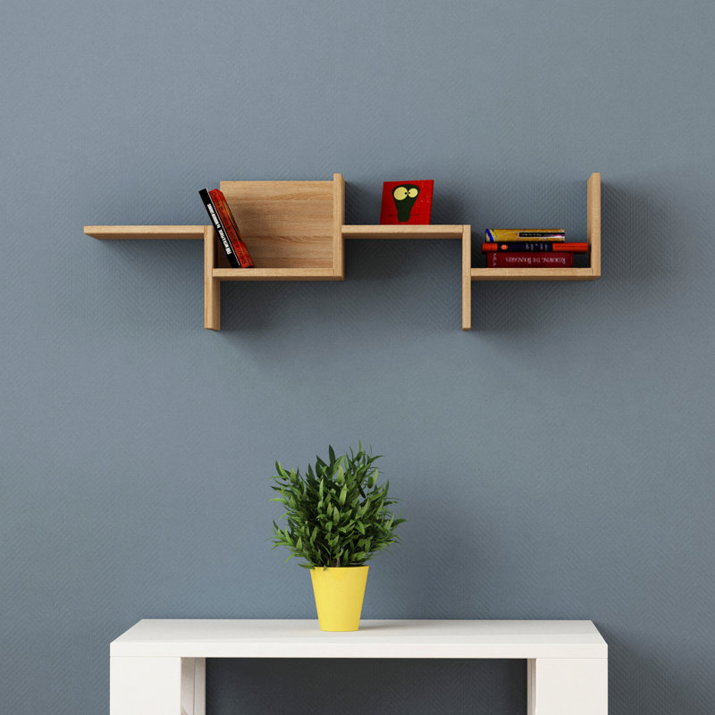 4 Piece Floating Shelf, Oak