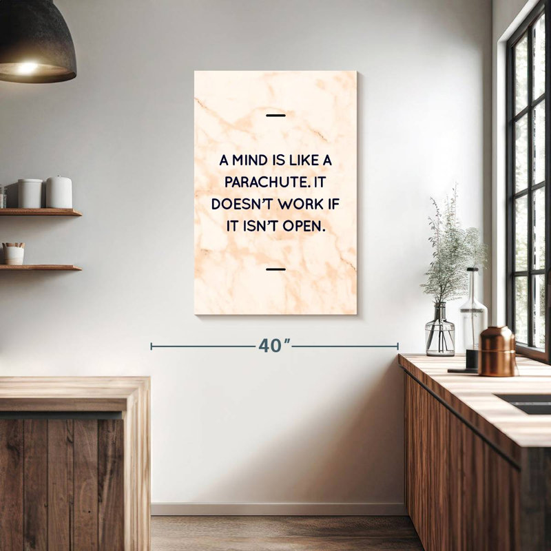 Mind Wisdom Quote, 39" H x 26" W