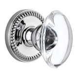 Grandeur Newport Rosette Double Dummy with Provence Crystal Door Knob