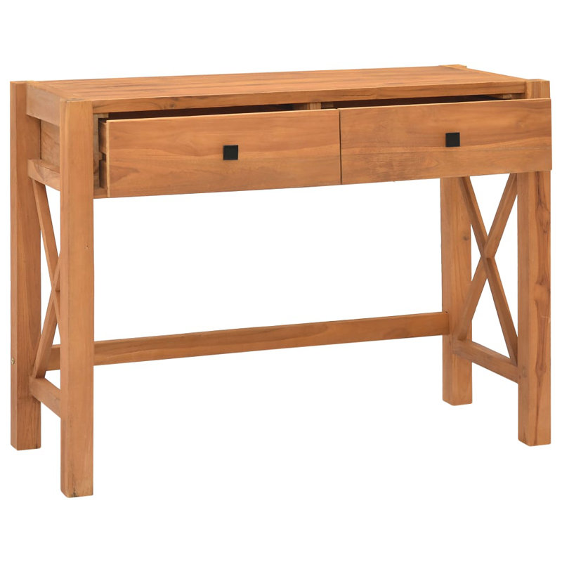 Albritton Solid Wood Base Computer Desk, 75cm H x 140cm W x 40cm D