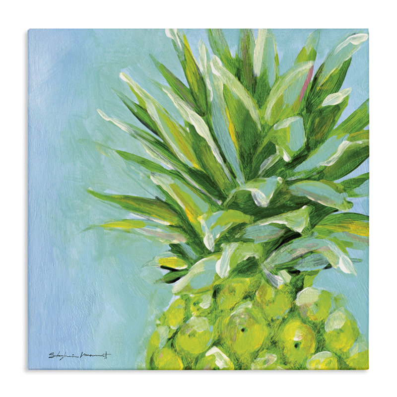 " Tropical Blue Pineapple Fruit " by Stephanie Workman Marrott, 36" H x 36" W x 1.5" D