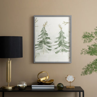 «Christmas Holiday Art», reproduction encadrée - bois massif