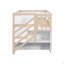 Lit mezzanine simple en bois massif avec escalier, tiroir et tablette