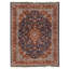 High-Quality Hand-Knotted Navy And Red Area Rug