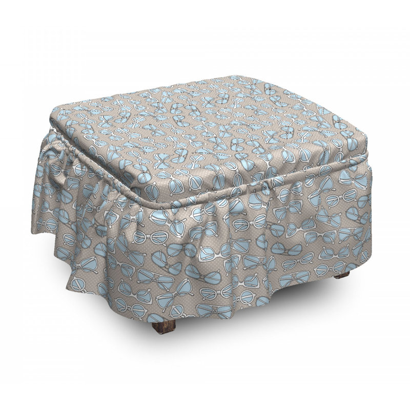 Housse pour repose-pieds hipster verres