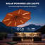 Parasol en porte-à-faux de 120 po, parasol de patio suspendu décalé de 10 pi avec 32 lumières DEL et inclinaison facile, abat-jour de parasol extérieur commercial pour la cour, la piscine, la plage et le jardin-2019512919