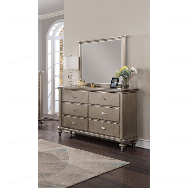 Commode de luxe / champagne avec miroir