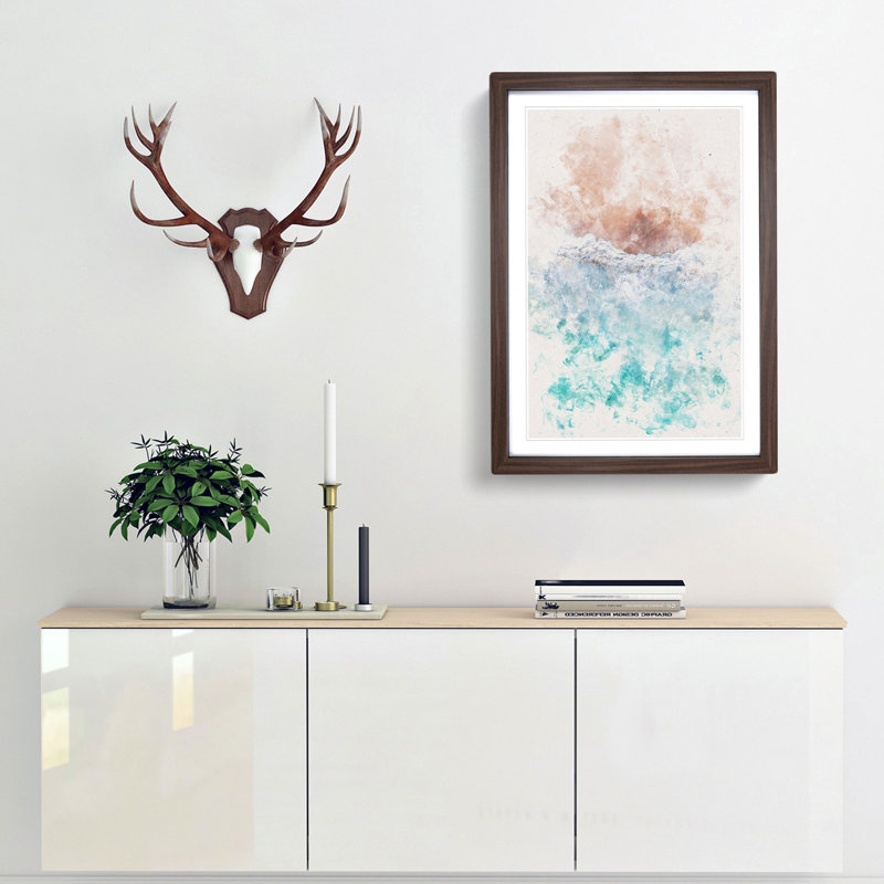 Sandy Beach - Framed Print, Walnut Framed, 63cm H x 45cm W x 2cm D