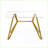 Dining Tables | Mesa de Comedor | Modern 47.3 Inch Rectangular Glass Table, Gold Metal Legs for Dining Room Kitchen Office | Gold-1636540369