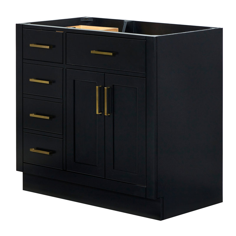 Base de meuble-lavabo simple 36 po Osoria, Noir