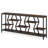 709 Inch Industrial Sofa Console Table With 4 Tier Wood Storage Shelves For Hallway, Living Room, Foyer