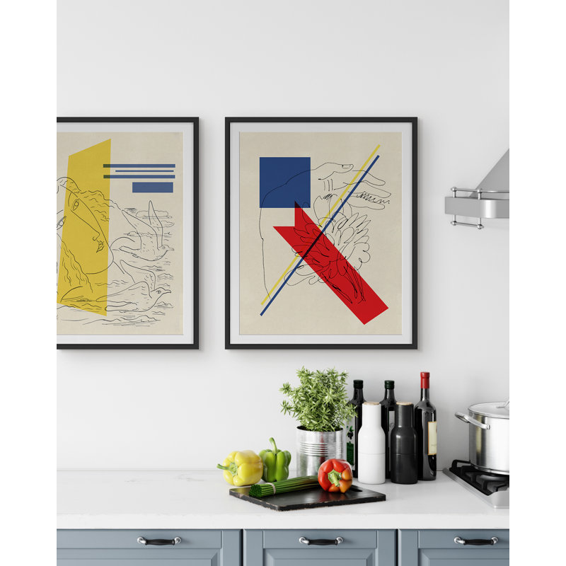 «Spring 2021 Classical Modern 1» par THE Studio - reproduction d'un seul cadre, Cadre noir, H 35 po x l 29 po