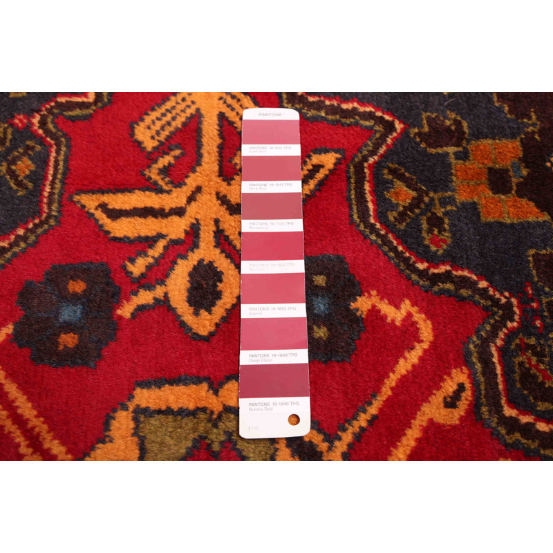 Tapis rouge Teimani 3 pi 6 po x 6 pi 9 po