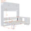 Grand lit escamotable mural avec bureau, tablettes de rangement et grands armoires - Lit de chambre blanc peu encombrant