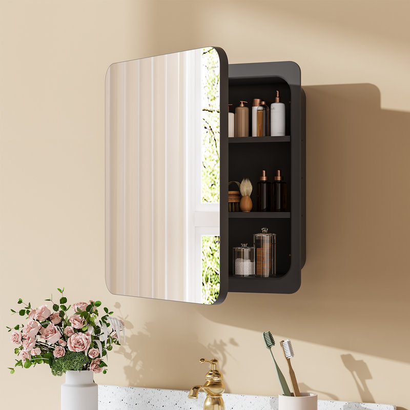 Pharmacie rectangulaire encastrée ou à surface, miroir de salle de bain, armoire de toilette à miroir pour chambre à coucher