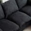 Convertible en forme de L avec rangement et gris pour le salon, 3 taquineries en tissu confortables