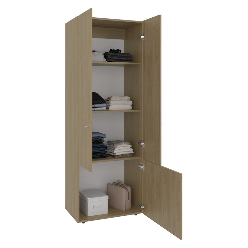 Duo d'extension pour armoire 3 portes avec tringle pour vêtements et étagères intérieures Home
