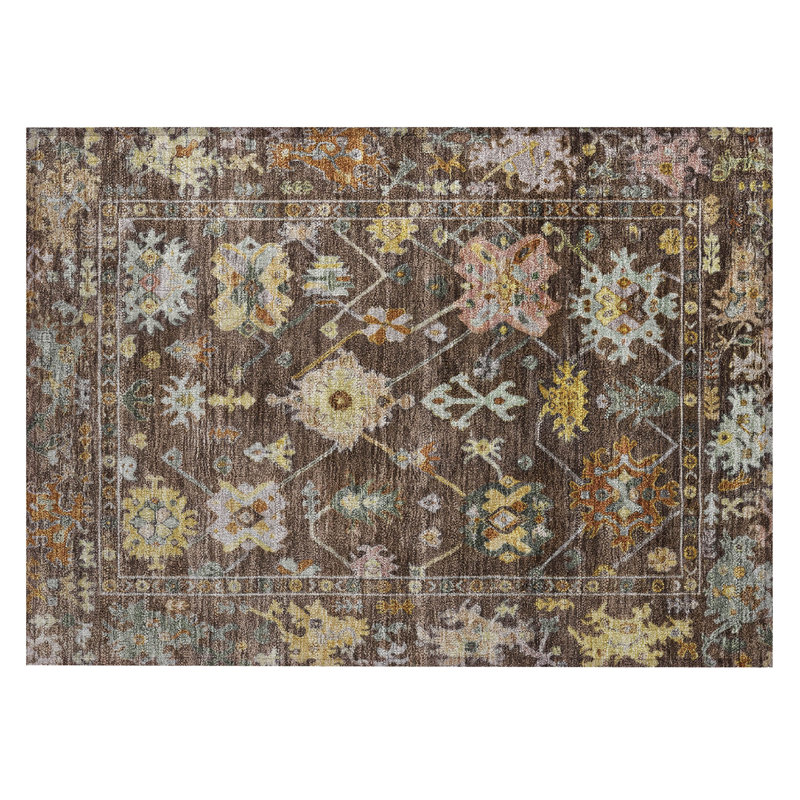 Machine Washable Indoor/Outdoor Leavittsburg ACN2234 Global Rug, Rectangle 1'8" x 2'6"