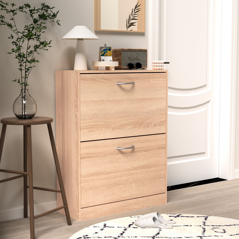 Argelia - étagère à chaussures de couloir - gardez votre armoire de rangement blanche propre avec une surface lisse facile à nettoyer et à entretenir
