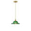 1 luminaire suspendu en fer de verre à intensité variable vert foncé