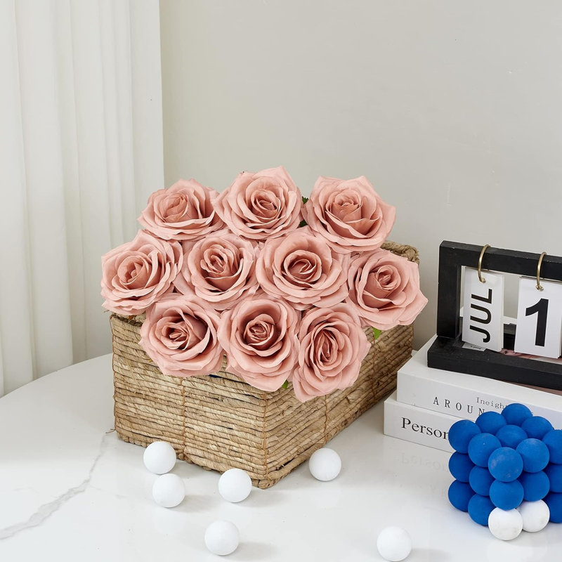Bouquet de fleurs artificielles 10 pièces, Rose