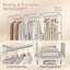 Armoire-penderie portative, portant à vêtements avec 3 barres de suspension, 6 tablettes de rangement et poche latérale-134065245