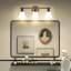Luminaires de meuble-lavabo 24 po, applique murale moderne à 3 lumières avec abat-jour en verre albâtre, luminaire de meuble-lavabo en nickel brossé pour miroir de salle de bain
