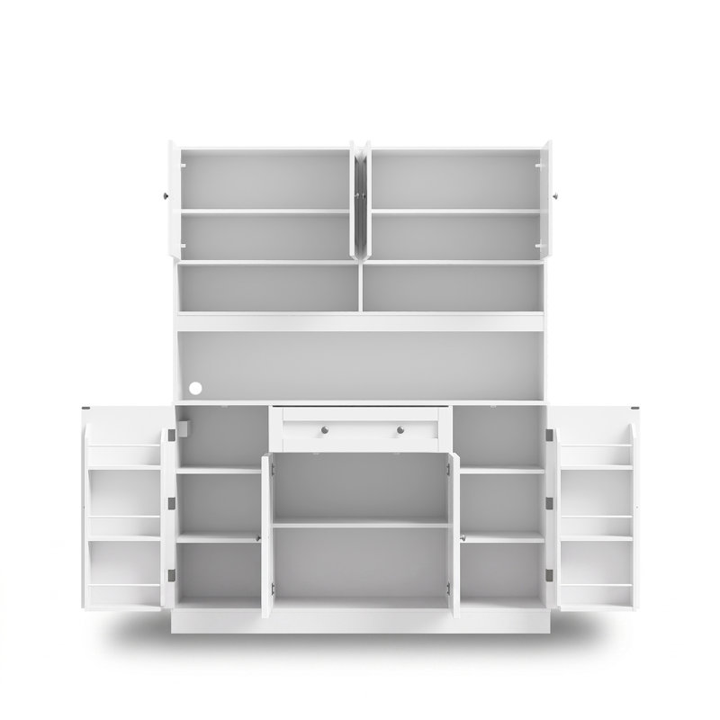 185cm Kitchen Pantry, White