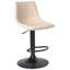 Swivel Upholstered and Faux Leather Adjustable Height Bar Stool-1830575401