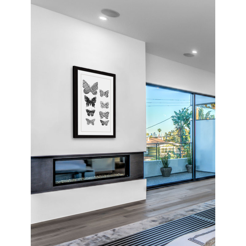 Patterned Butterflies - Single Picture Frame Print, 91cm H x 61cm W
