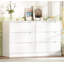6 tiroirs, commode l 47,2 po, commode de chambre moderne pour placard et salon, blanc-1919203966