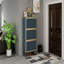 Range-chaussures 3 portes en métal / rotin, moderne - standard