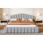 Tête de lit tapissier en velours pour lit double, sans sommier tapissier-1636996496