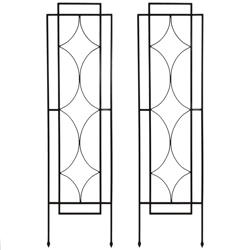 Abellas-Bauzo 2pc Steel Trellis, 60"H x 16"W x 0.5"D
