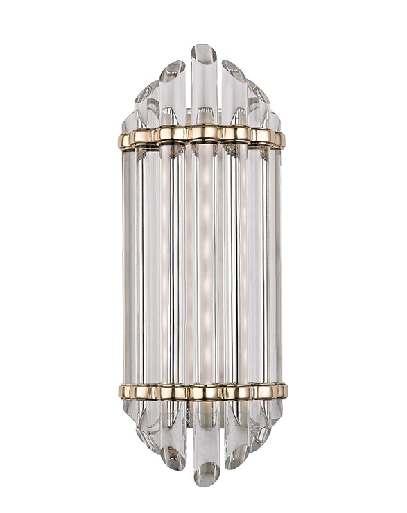 Albion 8-Light LED Bath Bar, Aged Brass