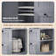 Armoire de rangement moderne à 3 tiroirs avec tablette réglable et présentoir ouvert-1472184486