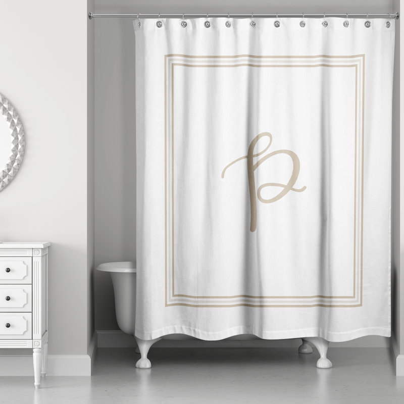 Rideau de douche simple , P, Beige