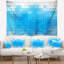 Tapisserie 3d blue cubes-28485227