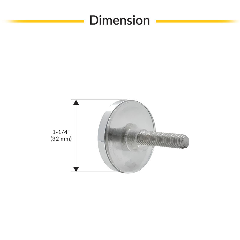 Ensemble de remplacement pour rondelle ou goujon Brixwell, Chrome poli