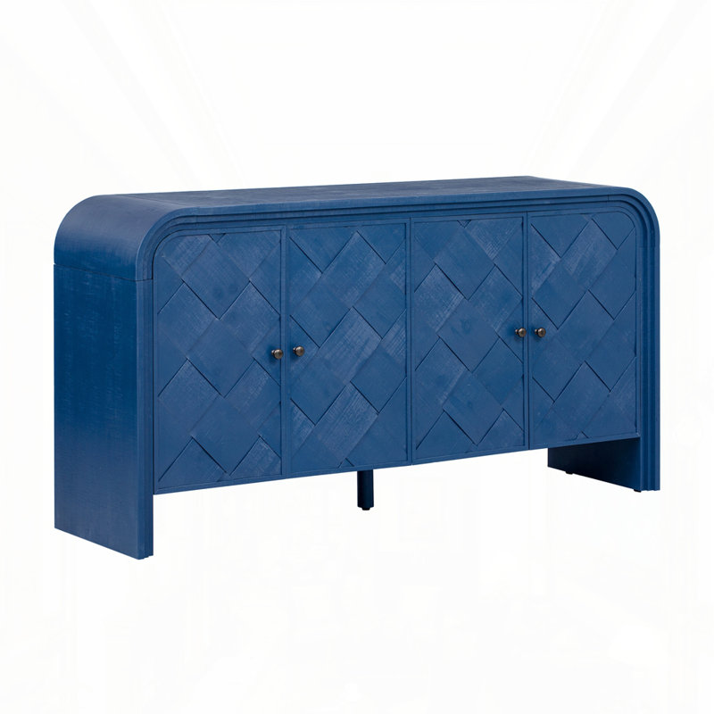 Luxury Multi-Functional MDF Sideboard, Navy Blue