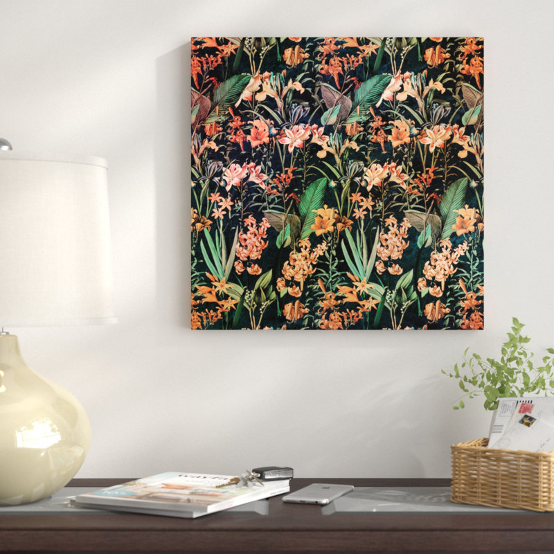 « exotique jardin » par burcu korkmazyurek, impression sur toile tendue, H 18 po x l 18 po x P 1,5 po, Toile tendue