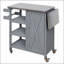 Îlot de cuisine pliable pour l'extérieur avec roulettes verrouillables, armoire de rangement et porte-serviettes pour l'extérieur et le patio, gris-590693933-590693935-590693943